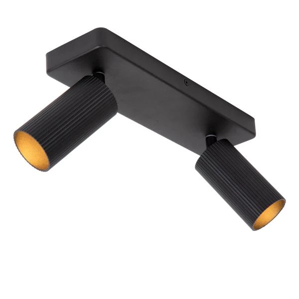 Lucide CLUBS - Spot plafond - 2xGU10 - Noir - DETAIL 4